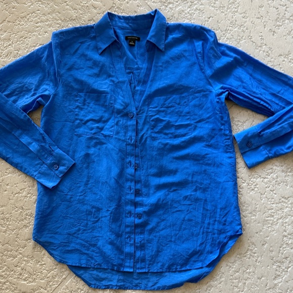 Ann Taylor Other - Ann Taylor Vibrant Blue Casual Button-Down Shirt
